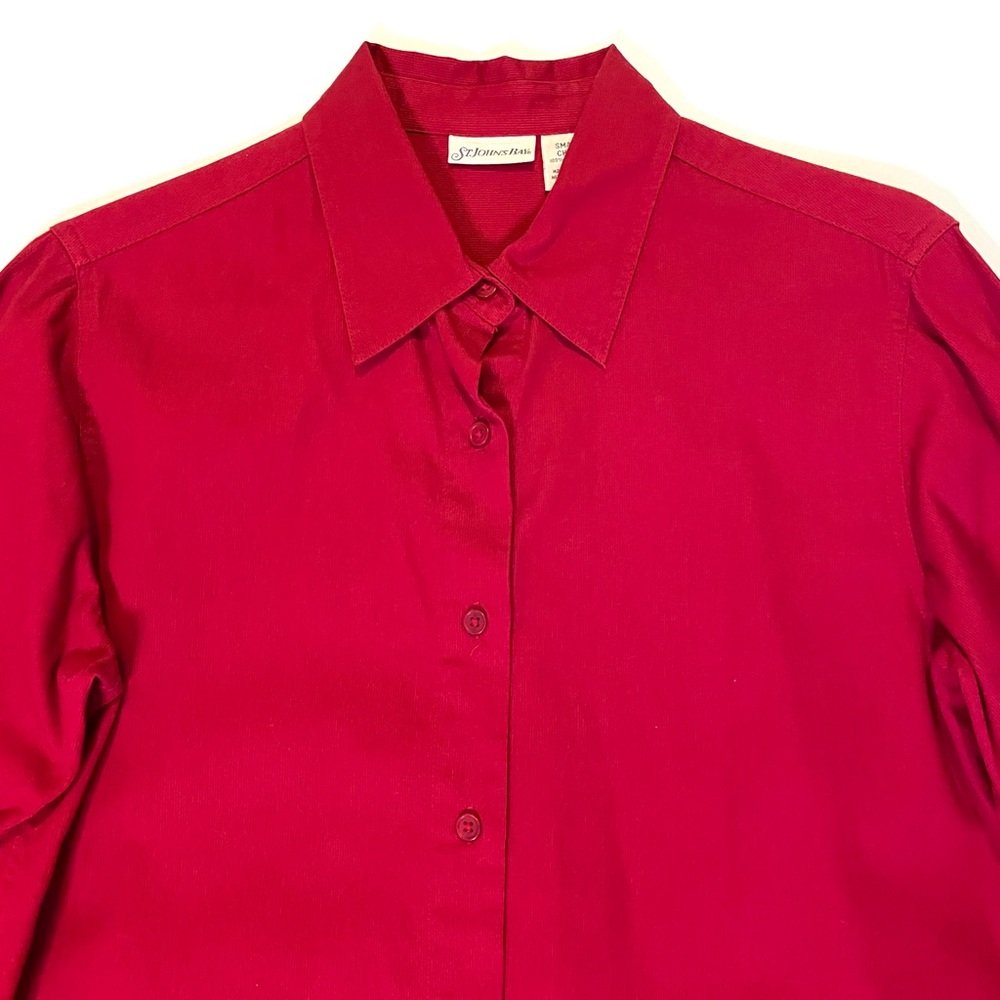 St. Johnโs Bay red long sleeve button down shirt